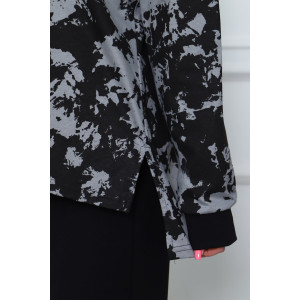 Костюм двойка женский 00963 футер с лайкрой (последний размер) черный 56