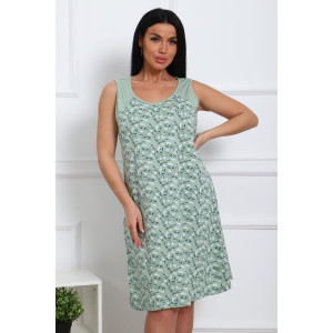 Сорочка женская 00986 кулирка (последний размер) оливковый 52