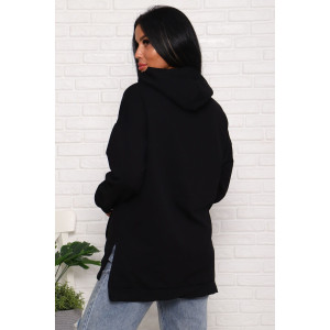 Толстовка женская 944-1 футер с лайкрой (последний размер) черный 46,48,52