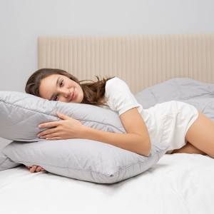 Подушка 2-х камерная меринос в сатине "Мерида"