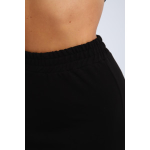 Юбка женская 01056 (макси) футер с лайкрой 2-х нитка (последний размер) черный 52,56,60