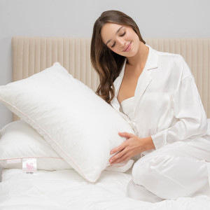 Подушка лебяжий пух в тике "Севилья"