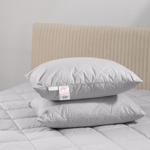 Подушка 2-х камерная верблюжья шерсть в тике "Толедо"