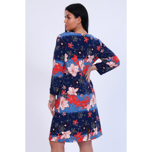 Платье женское №52268 трикотаж стрейч (последний размер) красный 52,56