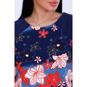 Платье женское №52268 трикотаж стрейч (последний размер) красный 52,56