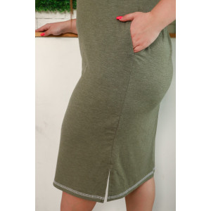 Платье женское №9120 вискоза (последний размер) хаки 64