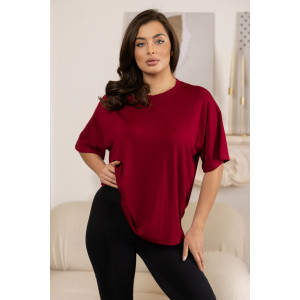 Футболка женская 2159/2 вискоза (р-ры: 48-58) бордовый Футболка женская 2159/2 вискоза (р-ры: 48-58) бордовый