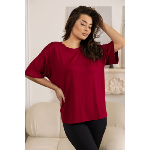 Футболка женская 2159/2 вискоза (р-ры: 48-58) бордовый Футболка женская 2159/2 вискоза (р-ры: 48-58) бордовый