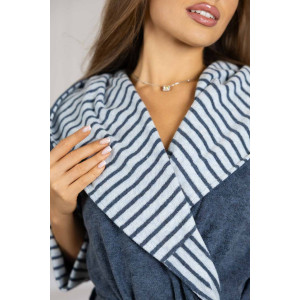 Халат женский 2126 махра (р-ры: 48-62) синий