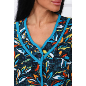 Халат женский 00958 кулирка (р-ры: 50-60) синий Халат женский 00958 кулирка (р-ры: 50-60) синий