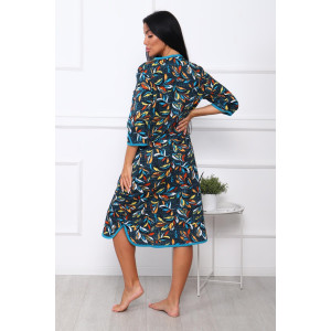 Халат женский 00958 кулирка (р-ры: 50-60) синий Халат женский 00958 кулирка (р-ры: 50-60) синий