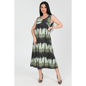 Платье женское "Мираж" ПлК-2916 кулирка (р-ры: 48-62) сев.сияние зелен.