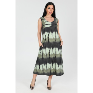 Платье женское "Мираж" ПлК-2916 кулирка (р-ры: 48-62) сев.сияние зелен.
