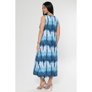 Платье женское "Мираж" ПлК-2916 кулирка (р-ры: 48-62) сев.сияние син.