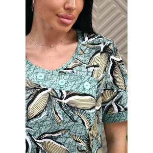 Костюм двойка женский 01070 кулирка (р-ры: 50-62) зеленый