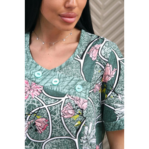 Костюм двойка женский 01070 кулирка (р-ры: 50-62) хаки