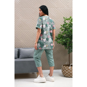 Костюм двойка женский 01070 кулирка (р-ры: 50-62) хаки