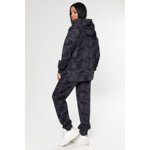 Костюм двойка женский "Варёнка" КФ-2749 футер с лайкрой (р-ры: 46-58) черный