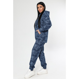 Костюм двойка женский "Варёнка" КФ-2749 футер с лайкрой (р-ры: 46-58) индиго