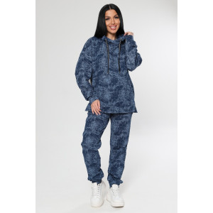 Костюм двойка женский "Варёнка" КФ-2749 футер с лайкрой (р-ры: 46-58) индиго