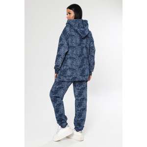 Костюм двойка женский "Варёнка" КФ-2749 футер с лайкрой (р-ры: 46-58) индиго