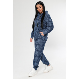 Костюм двойка женский "Варёнка" КФ-2749 футер с лайкрой (р-ры: 46-58) индиго