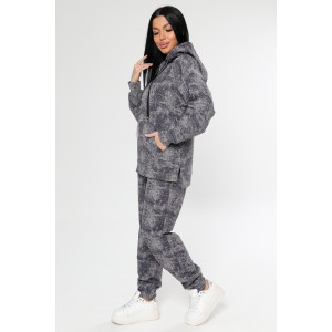 Костюм двойка женский "Варёнка" КФ-2749 футер с лайкрой (р-ры: 46-58) серый