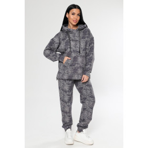 Костюм двойка женский "Варёнка" КФ-2749 футер с лайкрой (р-ры: 46-58) серый