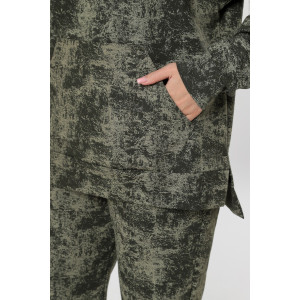 Костюм двойка женский "Варёнка" КФ-2749 футер с лайкрой (р-ры: 46-58) хаки