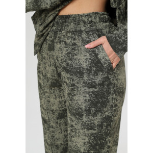 Костюм двойка женский "Варёнка" КФ-2749 футер с лайкрой (р-ры: 46-58) хаки