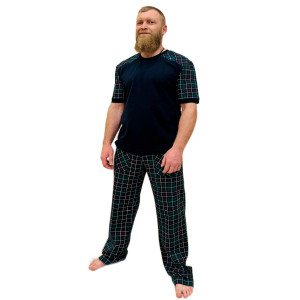 Пижама мужская ПК-30 кулирка (р-ры: 48-60) т.зелен.клет. Пижама мужская ПК-30 кулирка (р-ры: 48-60) т.зелен.клет.