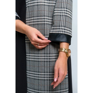 Платье женское "Аллегро" футер (р-ры: 50-58) клетка