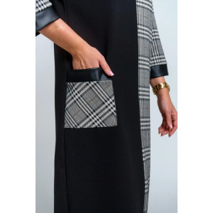 Платье женское "Аллегро" футер (р-ры: 50-58) клетка