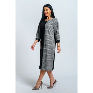 Платье женское "Аллегро" футер (р-ры: 50-58) клетка