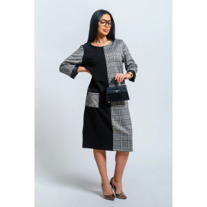 Платье женское "Аллегро" футер (р-ры: 50-58) клетка