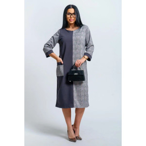 Платье женское "Аллегро" футер (р-ры: 50-58) серый