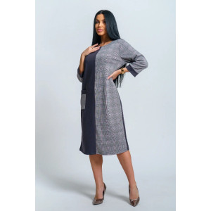 Платье женское "Аллегро" футер (р-ры: 50-58) серый