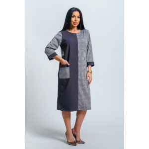 Платье женское "Аллегро" футер (р-ры: 50-58) серый