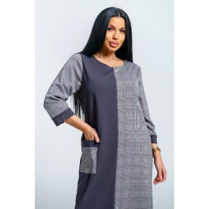 Платье женское "Аллегро" футер (р-ры: 50-58) серый