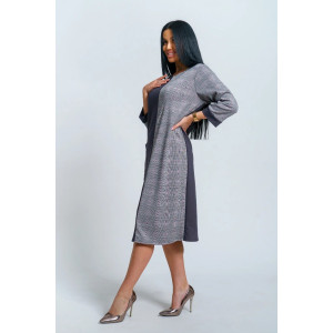 Платье женское "Аллегро" футер (р-ры: 50-58) серый