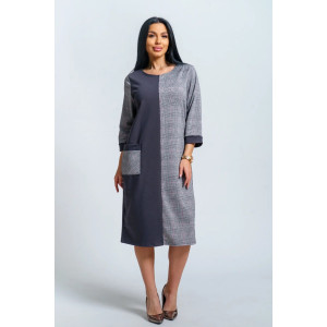 Платье женское "Аллегро" футер (р-ры: 50-58) серый