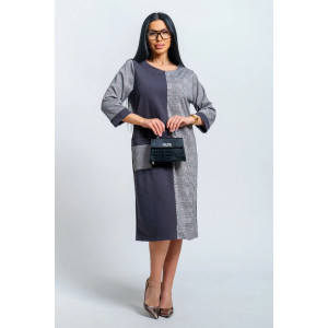 Платье женское "Аллегро" футер (р-ры: 50-58) серый