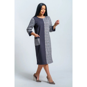 Платье женское "Аллегро" футер (р-ры: 50-58) серый