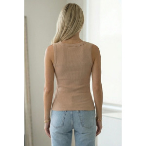 Майка женская "Мия" кашкорсе (р-ры: 46-56) пудра