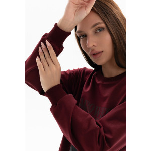 Толстовка женская №00028 футер 2-х нитка (р-ры: 40-58) бордовый Толстовка женская №00028 футер 2-х нитка (р-ры: 40-58) бордовый