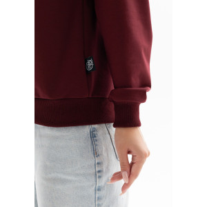 Толстовка женская №00028 футер 2-х нитка (р-ры: 40-58) бордовый Толстовка женская №00028 футер 2-х нитка (р-ры: 40-58) бордовый