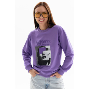 Толстовка женская №00028 футер 2-х нитка (р-ры: 40-58) сиреневый Толстовка женская №00028 футер 2-х нитка (р-ры: 40-58) сиреневый