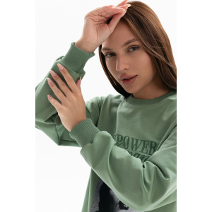 Толстовка женская №00028 футер 2-х нитка (р-ры: 40-58) светло-оливковый Толстовка женская №00028 футер 2-х нитка (р-ры: 40-58) светло-оливковый