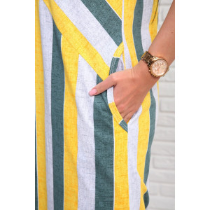 Платье женское №348т кулирка (р-ры: 48-58) желтый-зеленый