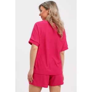 Костюм двойка женский КЖ-005 жатка (р-ры: 44-54) фуксия